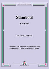 Stamboul, in a minor Vocal Solo & Collections sheet music cover